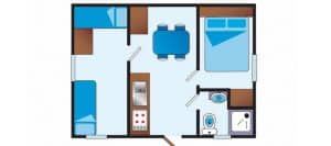 location mobil home barcares domino plan