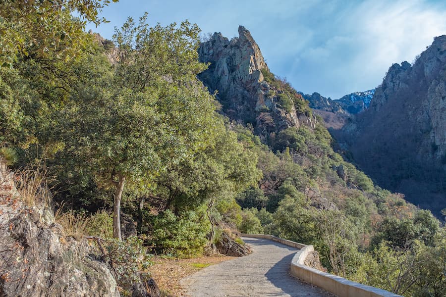 Route proche Abbaye Saint-Martin-du-Canigou