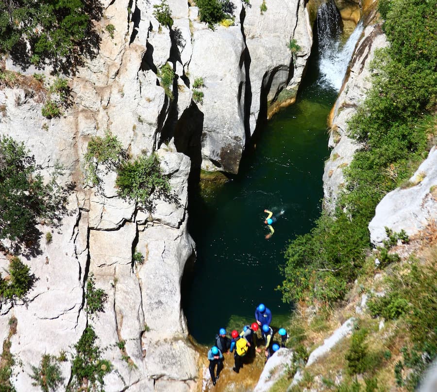 canyoning gorges de galamus - camping pyrenees-orientales la croix du sud